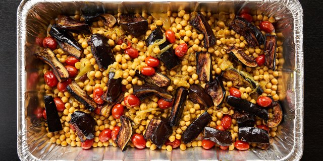 Aubergine & Chickpea Couscous