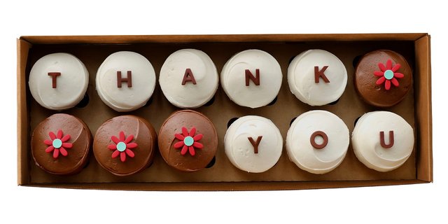 Cupcake Pre-Set Messages Gift Box (12 ct.)