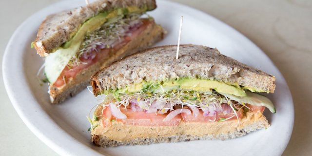 Hummus & Avocado Sandwich Platter