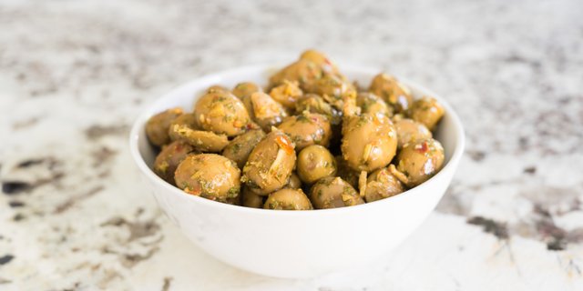 Marinated Green Olives