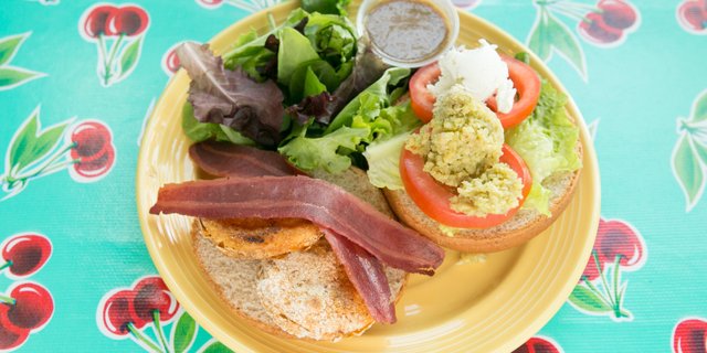 Oven-Fried Green Tomato BLT Sandwich