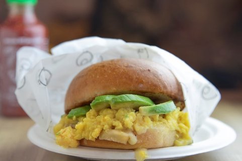 Soft Scrambled Eggs Breakfast Sandwich