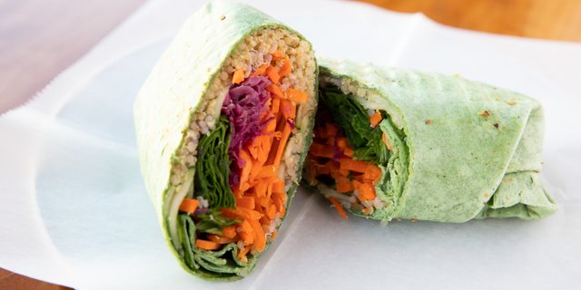 Spicy Asian Quinoa Wrap