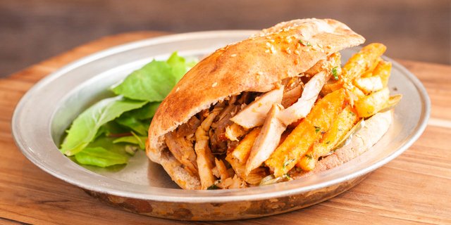 Free-Range Chicken Doner Kebap Pita Wrap