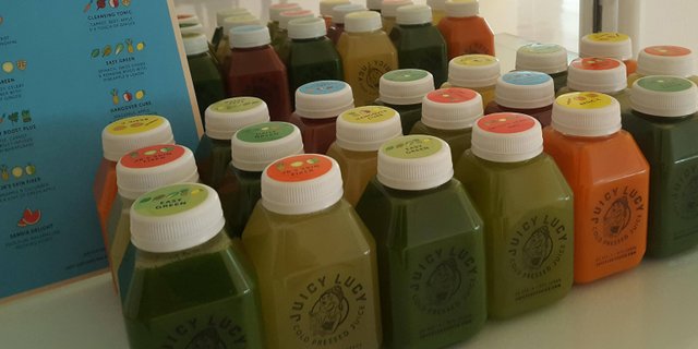 Assorted Juice Bottles