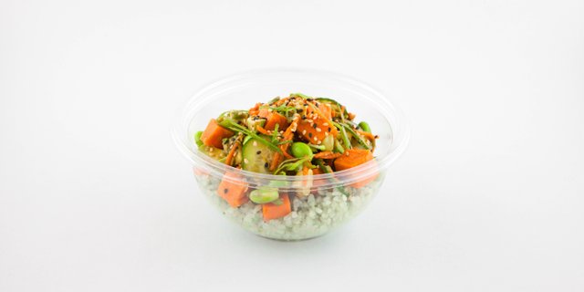 Ponzu Lime-Sweet Potato Poke Bowls