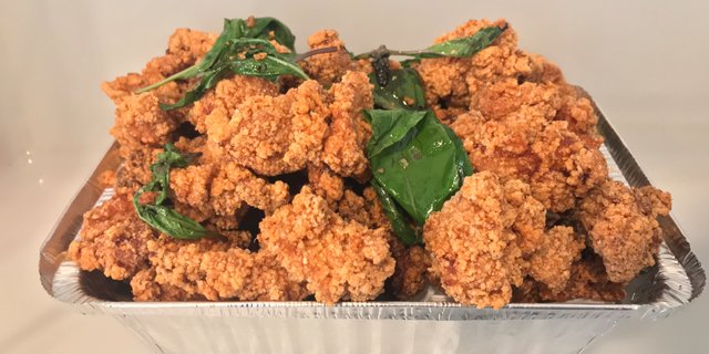 Basil Popcorn Chicken