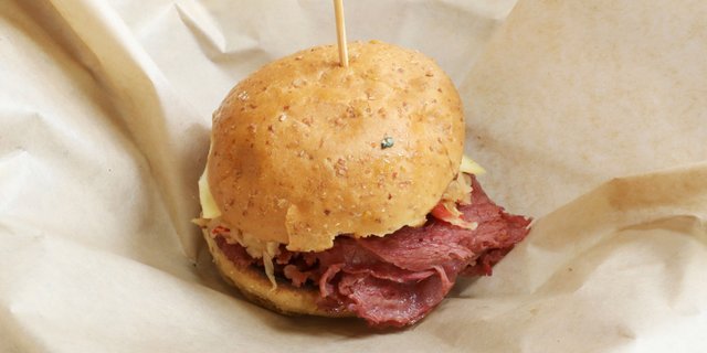Ten Red & Gold Reuben Sliders