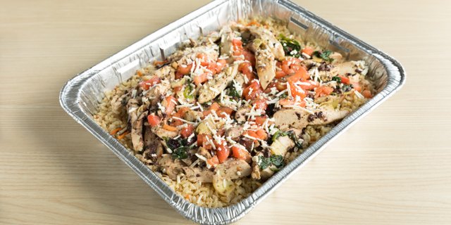 Mediterranean Chicken Rice Pan