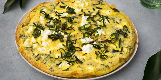 Leek & Goat Cheese Frittata