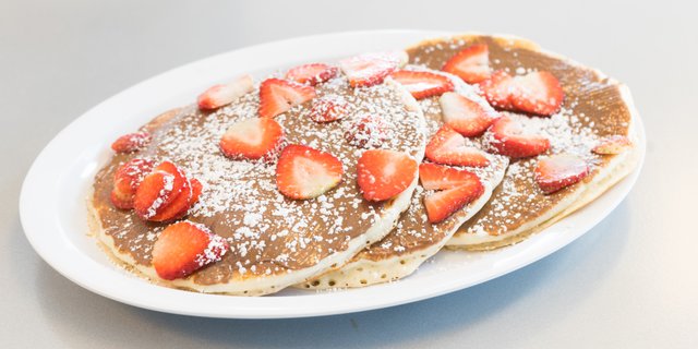 Strawberry Nutella Pancakes