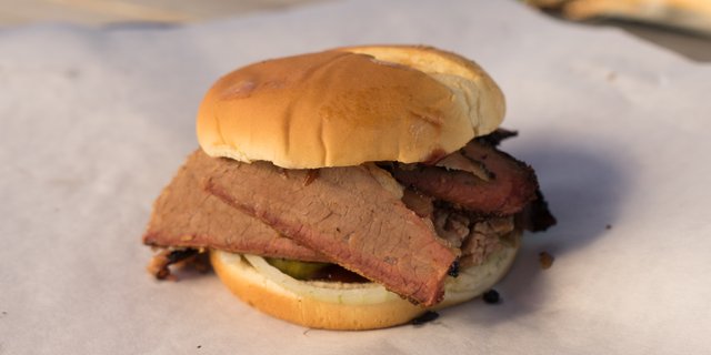 Sliced Brisket Sandwich