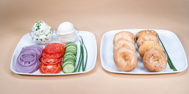 Assorted Mini Bagels & Spreads Board