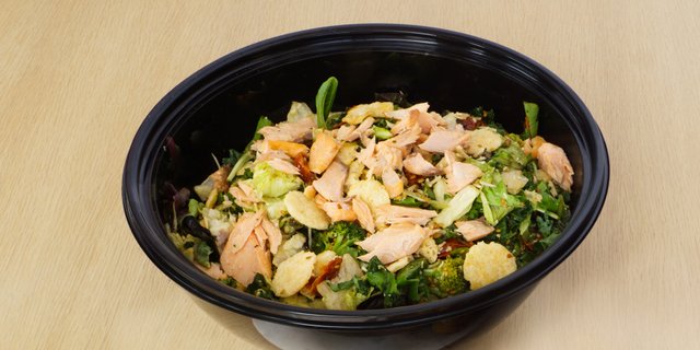 Kale Caesar Salad w/ Salmon