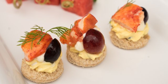 Lobster & Deviled Egg Canape