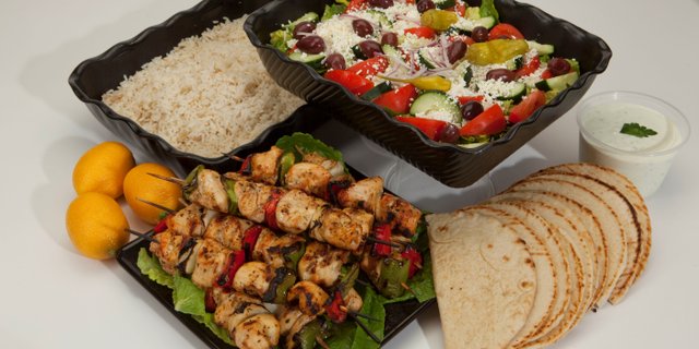 Large Chicken Kabob Plate