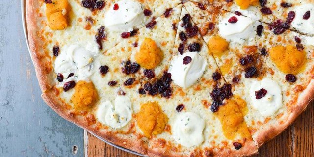 Butternut Squash, Ricotta & Cranberry Pizza