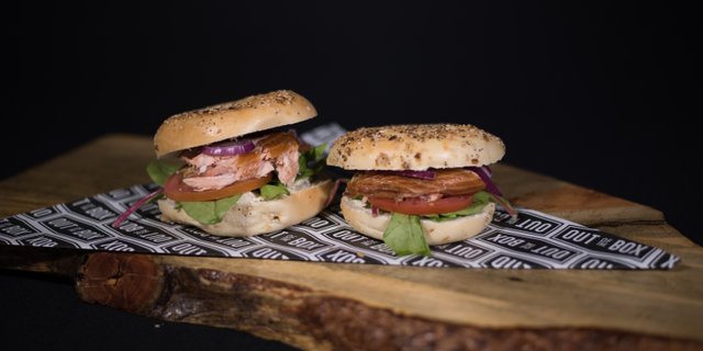 Smoked Salmon Bagel Sandwich Box