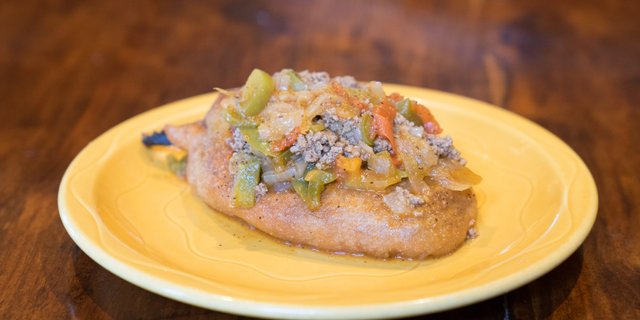 Chile Rellenos w/ Beef & Cheese