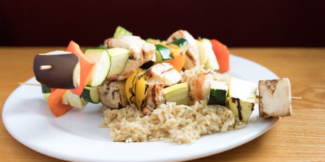 Broiled Chicken Skewers
