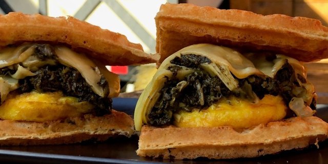 Sardou Waffle Sandwich