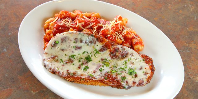 Eggplant Parmesan w/ Gnocchi Marinara