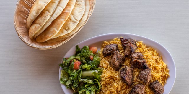 Lamb Shish Kabob Plate