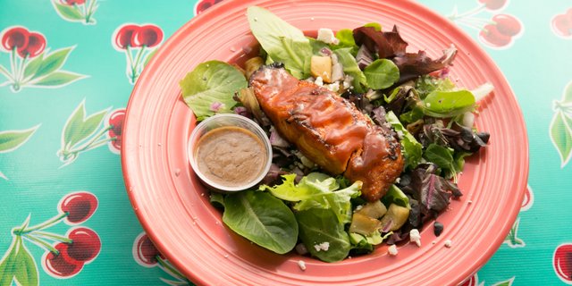 Gluten-Free Glazed Salmon Salad