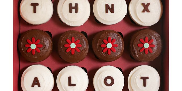 "Thnx A Lot" Cupcake Box