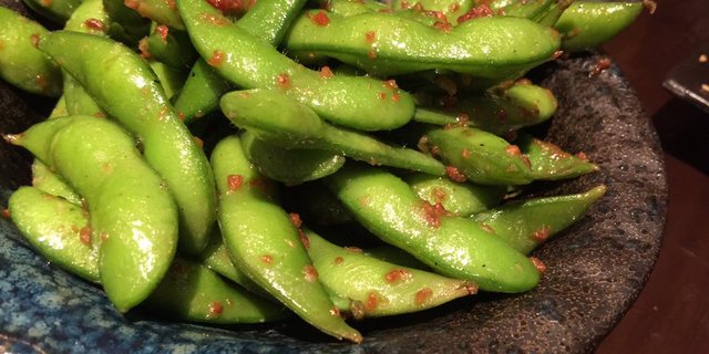 Spicy Garlic Edamame