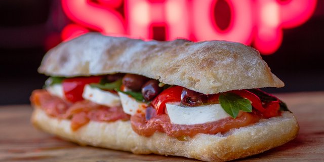 The Shop's Caprese Sandwich