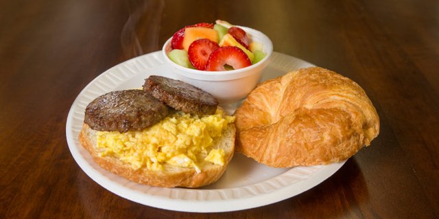 Breakfast Croissants, Fruit & Juice