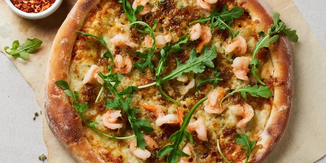 Shrimp Scampi Pizza