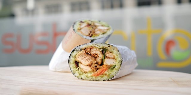 Fiery Chicken Sushi Burrito
