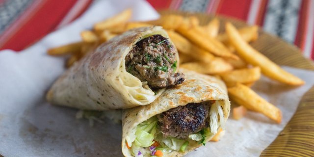 Kofta Kabob Wrap