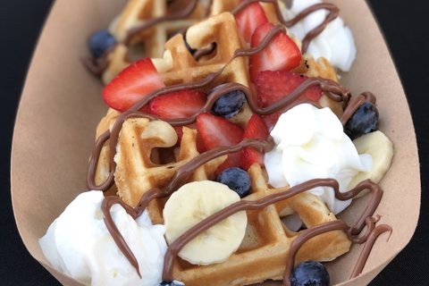 Fresh Fruit Hot Waffle