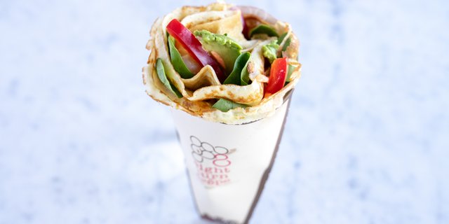 Shrimp-Avocado Crepe
