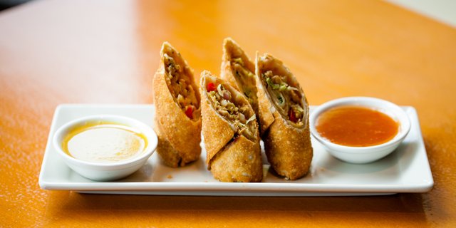 Chicken & Peanut Egg Rolls