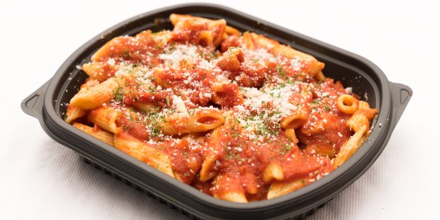 Ziti with Sauce Tray