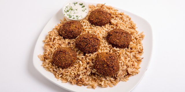Falafel on Rice