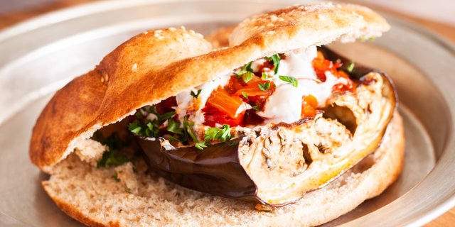 Eggplant Pita Wrap