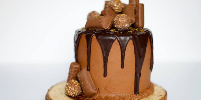Triple Chocolate Candy Bar Cake