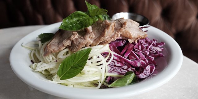 Roasted Pork Basil Bowl