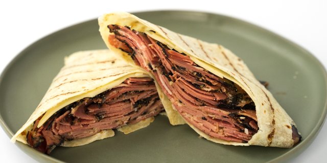 Gluten-Free Famous Rumanian Pastrami Wrap