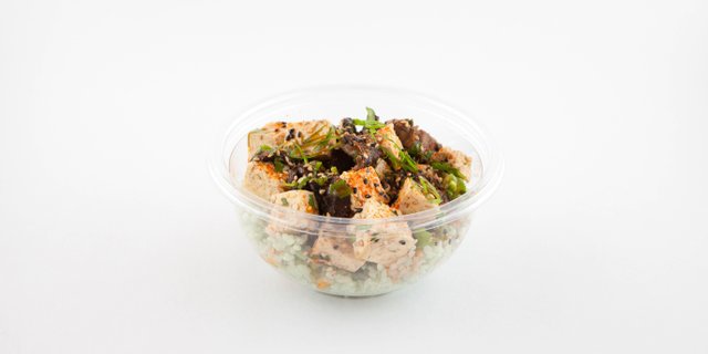 Shiitake Chili Tofu Poke Bowls