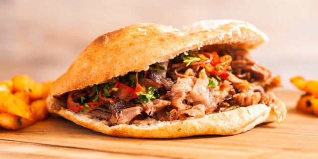 Beef Brisket Doner Kepab Pita Wrap