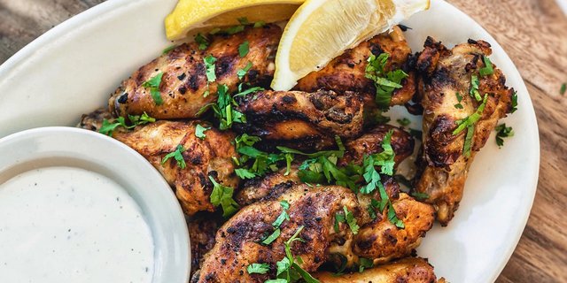 Flame-Roasted Lemon Chicken Wings