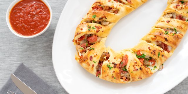 Pepperoni, Sausage & Bacon Stromboli