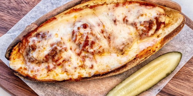 Meatball Parmigiana Sandwich