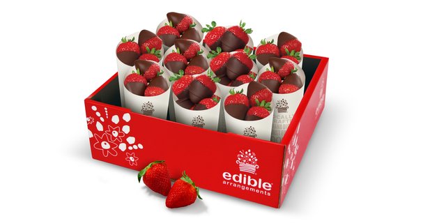 Strawberry Dipped Fruit Cone